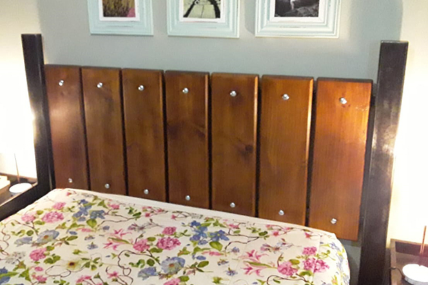 Bedroom Headboard, Steel and Wood Fabrication