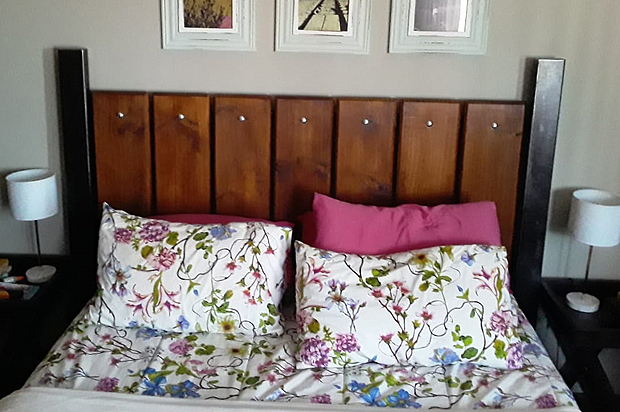 Bedroom Headboard, Steel and Wood Fabrication