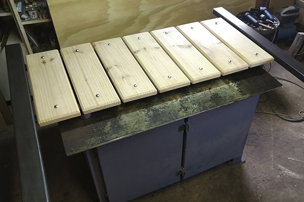 Bedroom Headboard, Steel and Wood Fabrication
