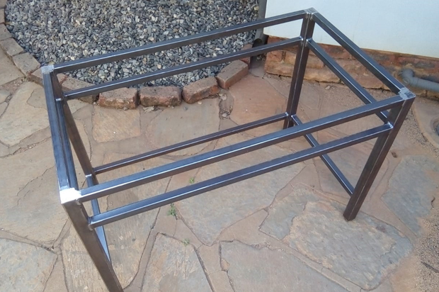 School Bench, Steel and Wood Fabrication