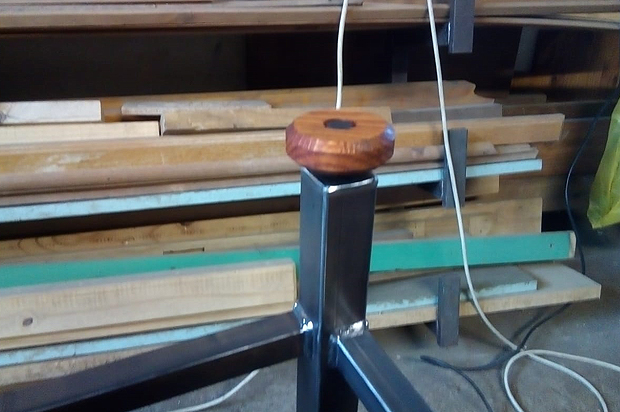 School Bench, Steel and Wood Fabrication